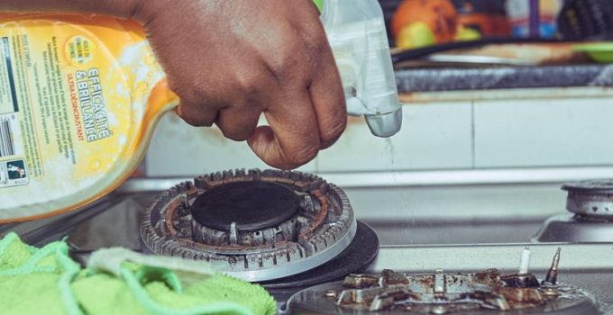 cleaning a rotisserie burner