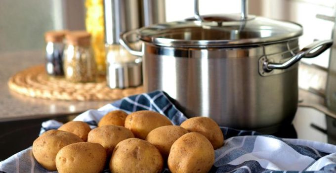 cooking potatoes on rotisserie