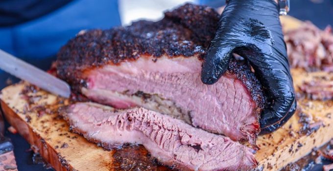 rotisserie beef brisket roasting