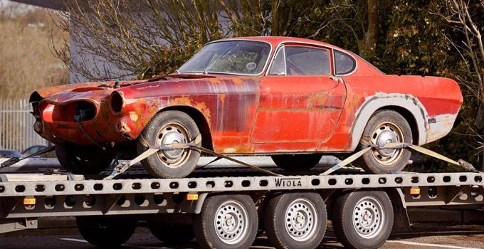 transporting a car on rotisserie
