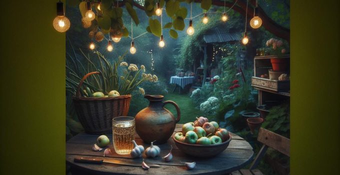 backyard bliss with apple cider and garlic
