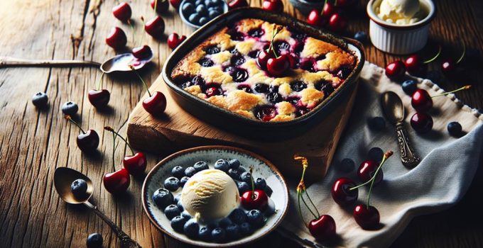 delicious homemade fruit cobbler