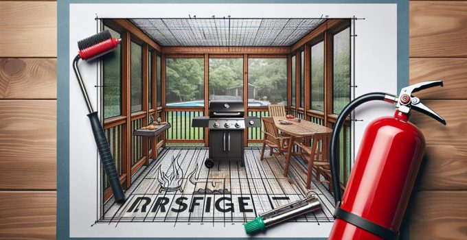 grill installation in porch