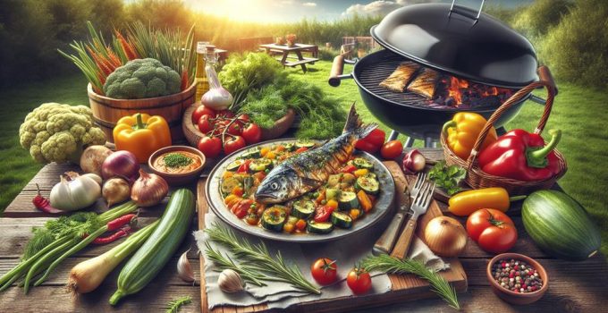 outdoor bbq ryba po grecku