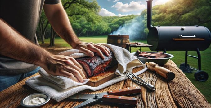perfectly tender brisket wrapping