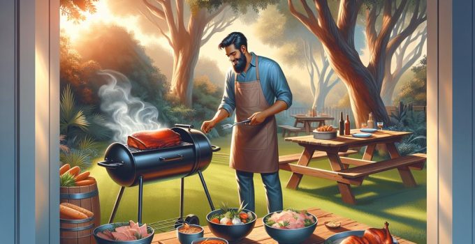 reheat smoked pork outdoors