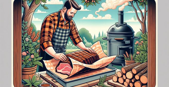 smoking meat with paper