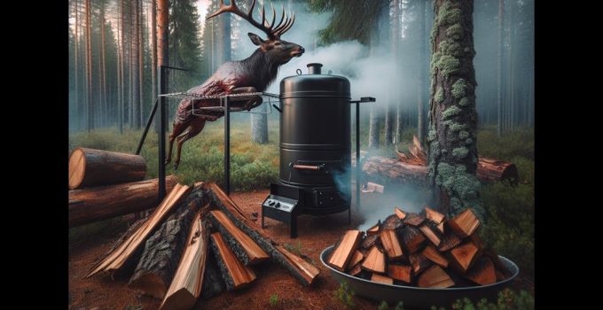 smoking venison hind quarter