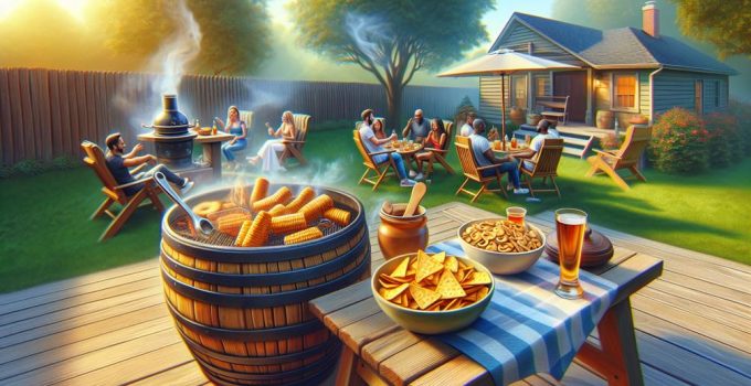 traeger smoked cheez its in backyard