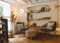 chic cushioned ottomans for living
