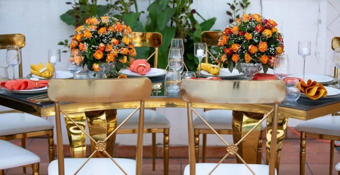 skirted console table decor