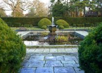 arranging stones fountain landscape