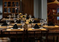 olive napkins enhance decor