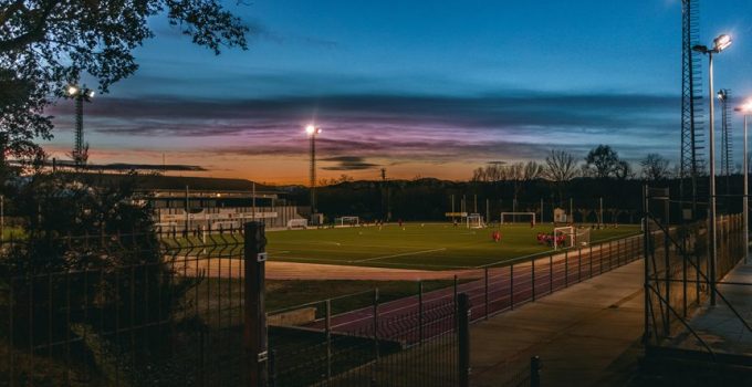 outdoor areas with lighting