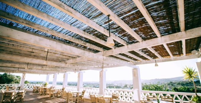 shaded outdoor deck retreat