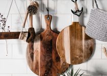 wicker basket wood storage