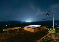 ambient lighting hot tub deck