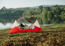 camp chair lounge setup