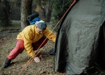 campsite relaxation area setup