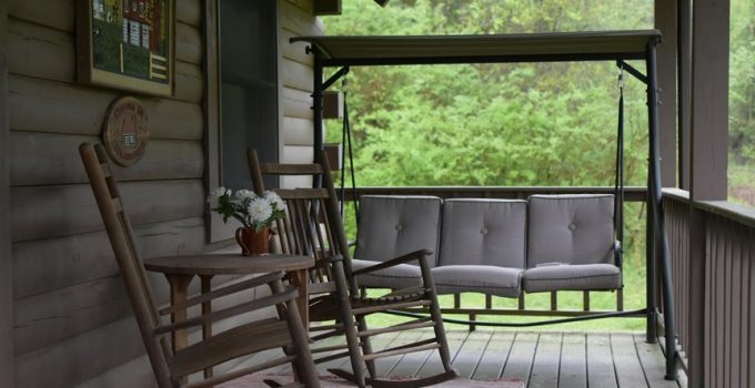 cozy reading space outdoors