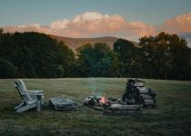 fire pit camp chair setup