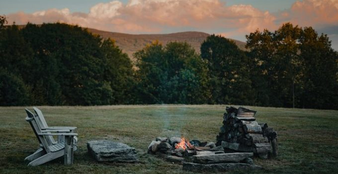 fire pit camp chair setup