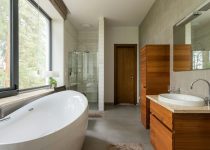 install outdoor shower shelf