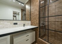 outdoor shower brick enclosure