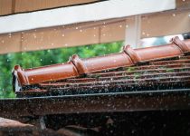 outdoor shower with roofing
