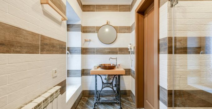 pebble mosaic outdoor shower