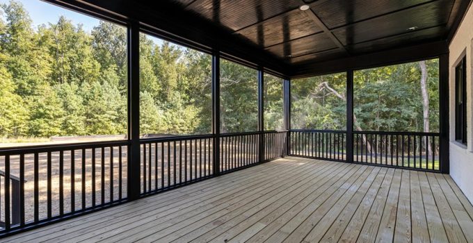 rustic decks provide privacy